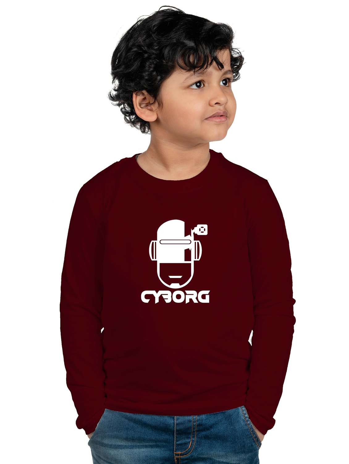 boys round neck front printed t-shirt