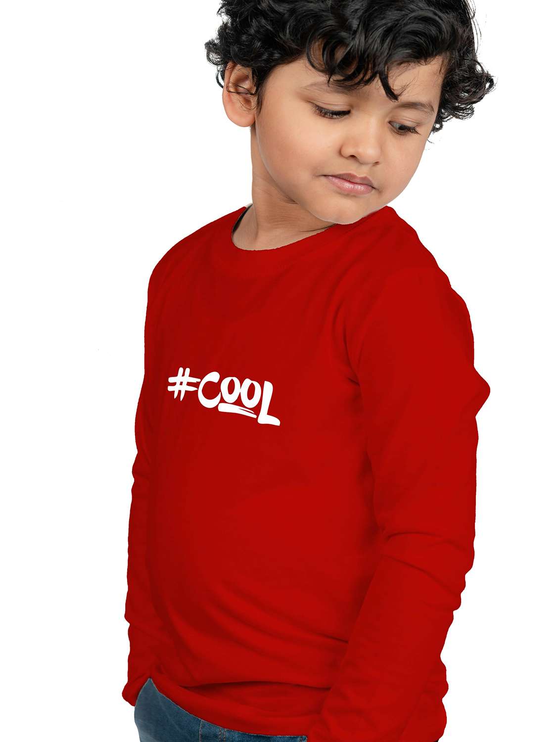 red cotton blend tee - 20535948 -  Standard Image - 1