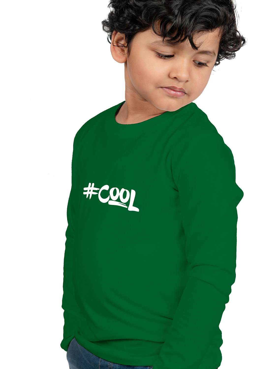 green cotton blend tee - 20535951 -  Standard Image - 1