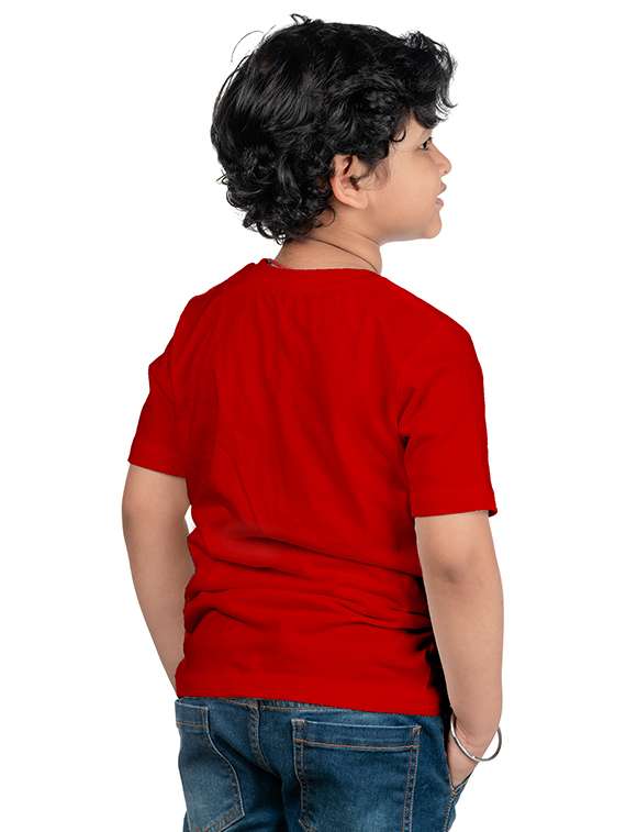 boys round neck chest printed t-shirt - 20536063 -  Standard Image - 1