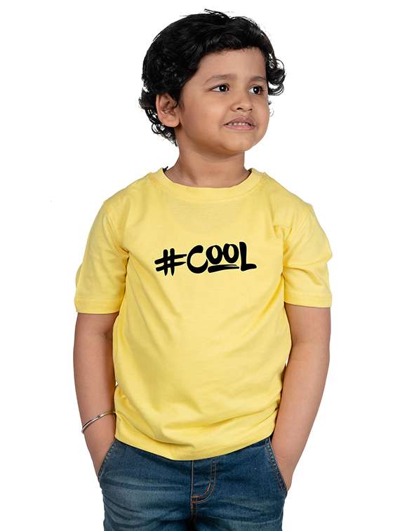 boys round neck chest printed t-shirt
