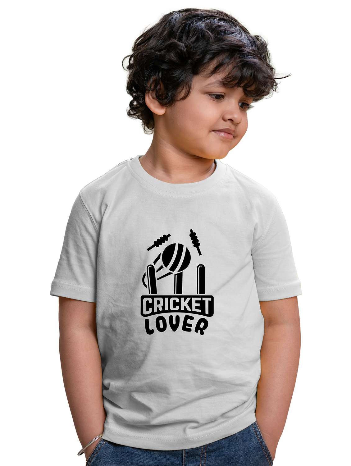 boys round neck front printed t-shirt