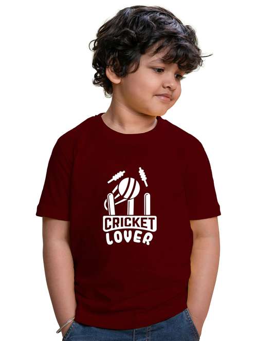 boys round neck front printed t-shirt - 20536124 -  Standard Image - 0