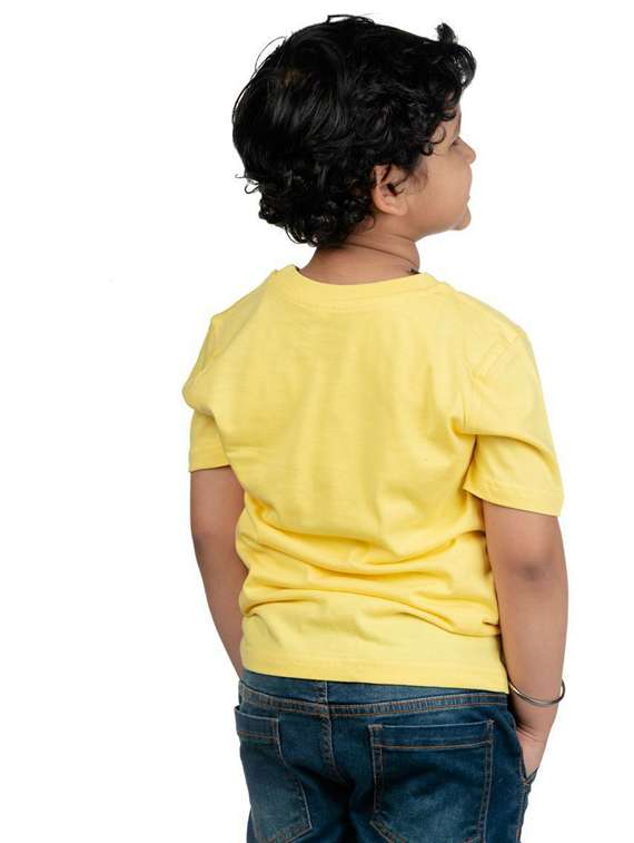 kids unisex yellow typographic tee - 20536153 -  Standard Image - 1