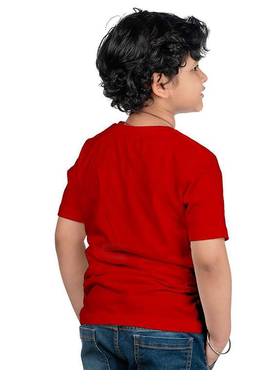boys round neck chest printed t-shirt - 20536183 -  Standard Image - 1