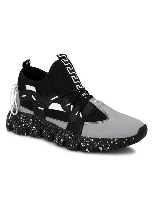 men color block black lace up sneaker - 20536422 -  Standard Image - 0