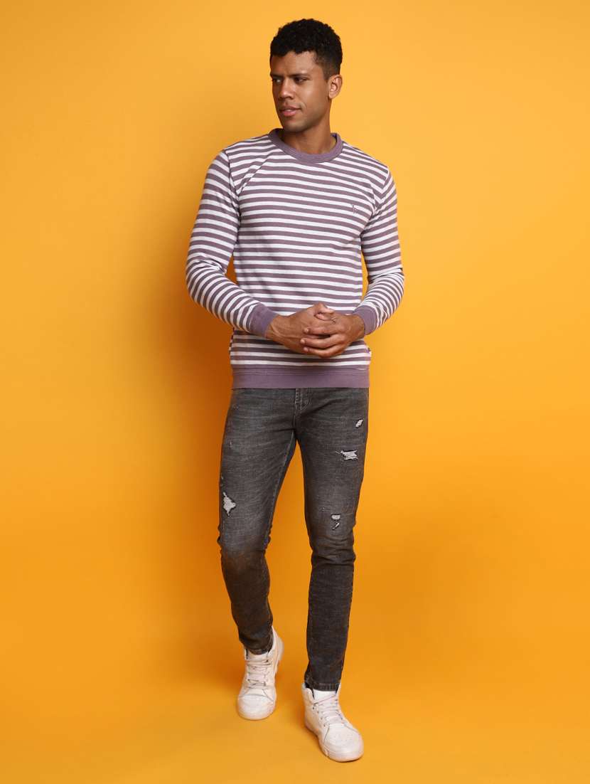 men striped long sleeve regular fit pullover  - 20536523 -  Standard Image - 4