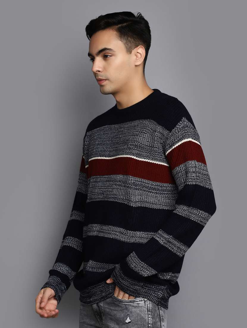 men multi colored striped pullover - 20536529 -  Standard Image - 1