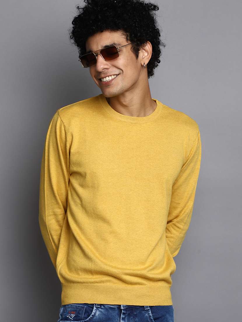 men solid crew neck pullover - 20536533 -  Standard Image - 1