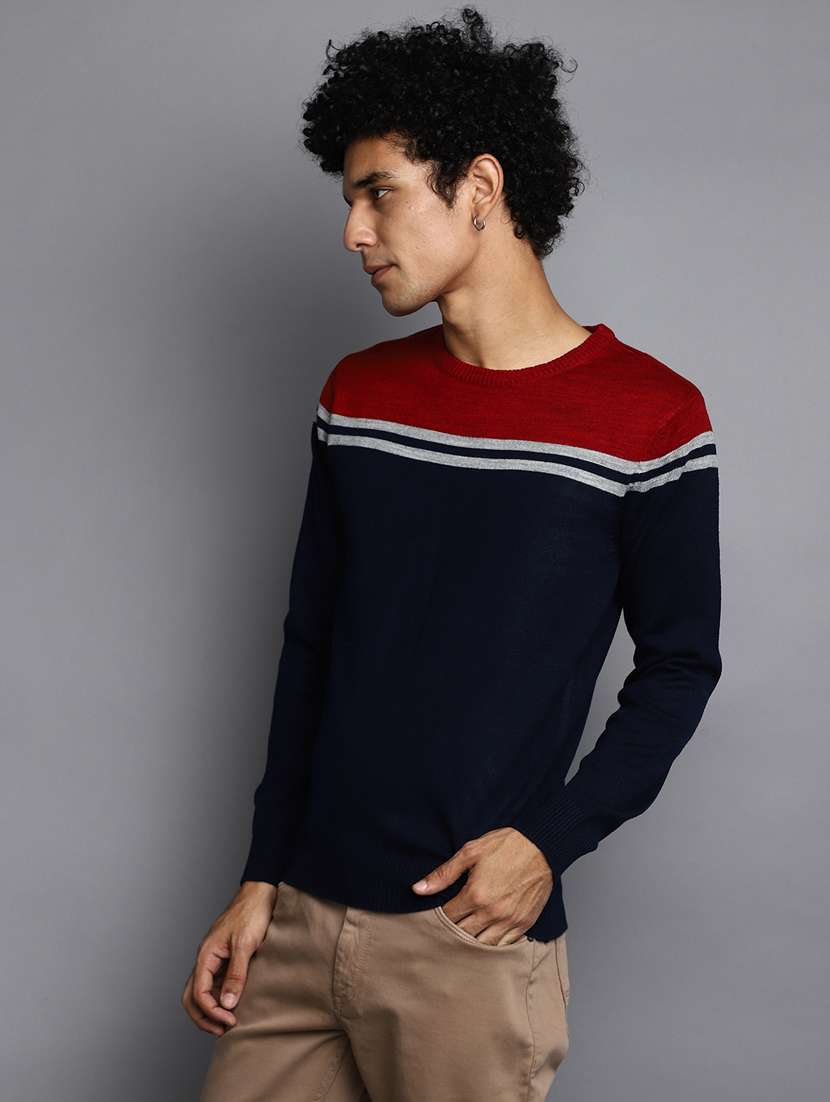 men color blocked pullover - 20536537 -  Standard Image - 1