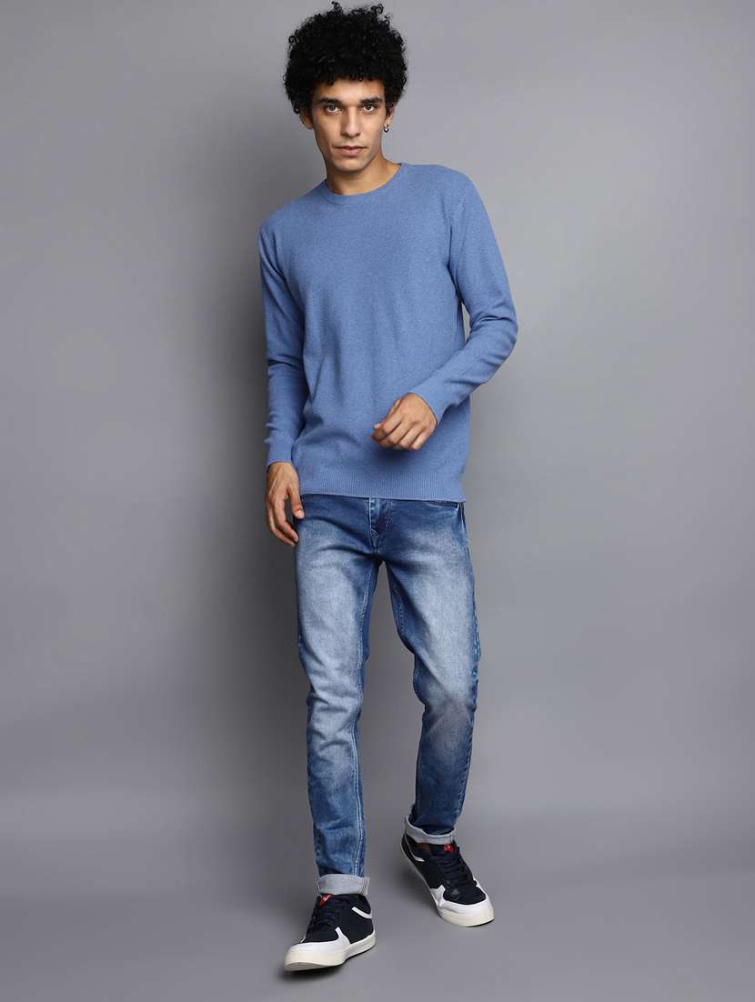 men solid crew neck pullover - 20536544 -  Standard Image - 4