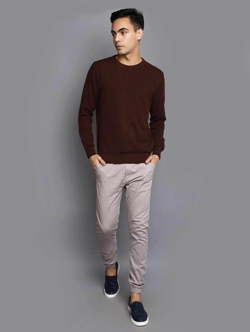 men solid crew neck pullover - 20536546 -  Standard Image - 4