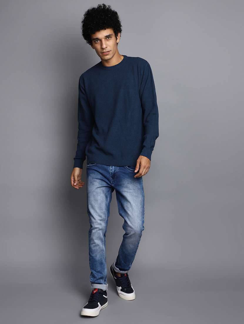 men solid crew neck pullover - 20536547 -  Standard Image - 4