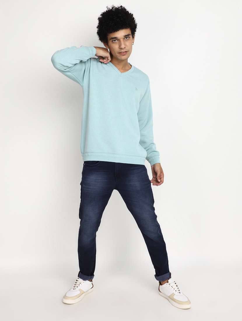 men solid v neck pullover - 20536564 -  Standard Image - 4