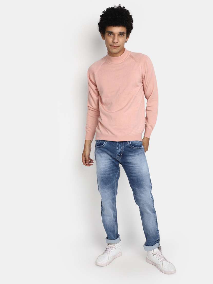 men solid mock neck pullover - 20536577 -  Standard Image - 4