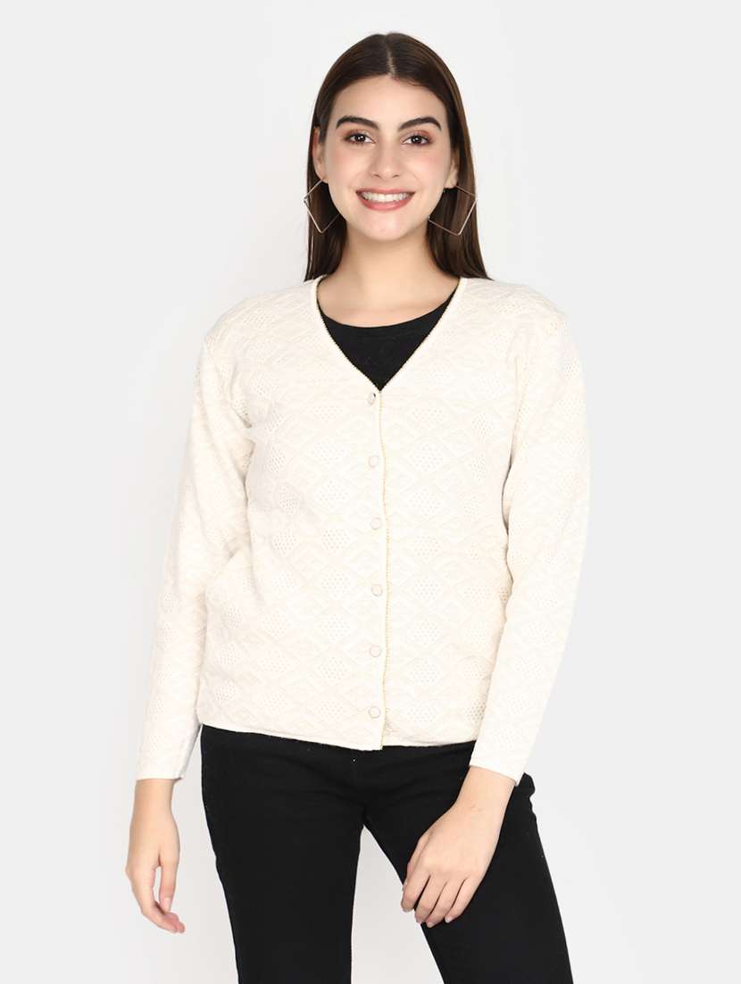 women long sleeved solid cardigan