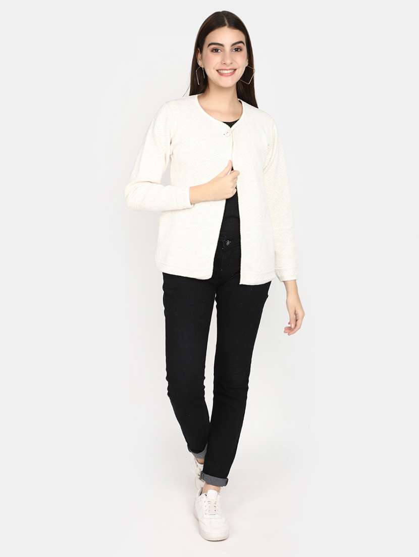 women long sleeved solid cardigan - 20536650 -  Standard Image - 4
