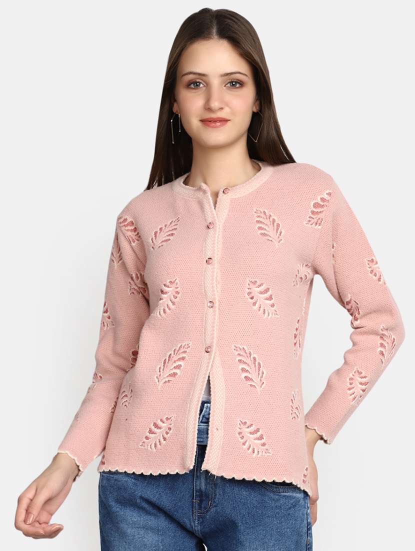 pink acrylic cardigan