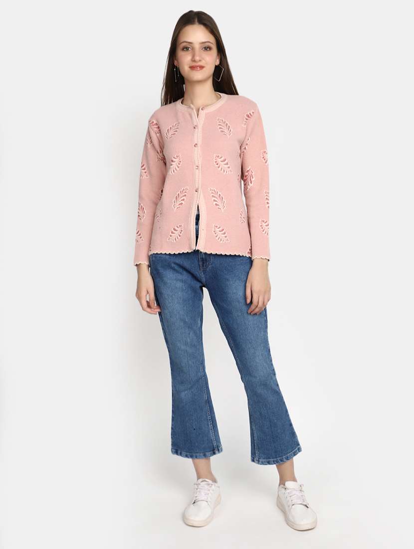 pink acrylic cardigan - 20536671 -  Standard Image - 4