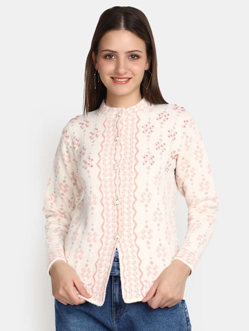 off white acrylic cardigan