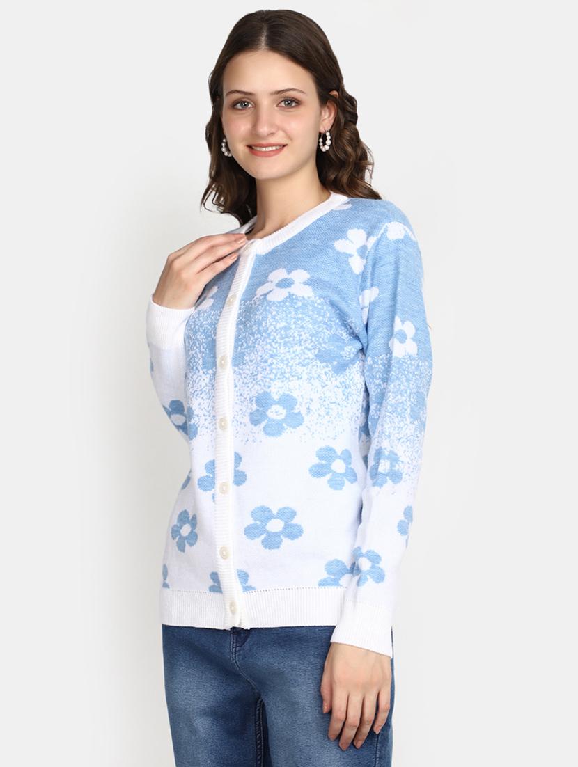 light blue acrylic cardigan - 20536678 - Standard Image - 1