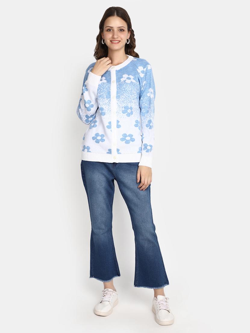light blue acrylic cardigan - 20536678 - Standard Image - 4