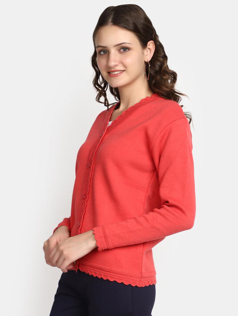 orange acrylic cardigan - 20536701 - Standard Image - 1
