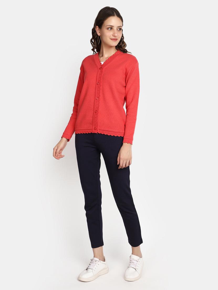 orange acrylic cardigan - 20536701 - Standard Image - 4