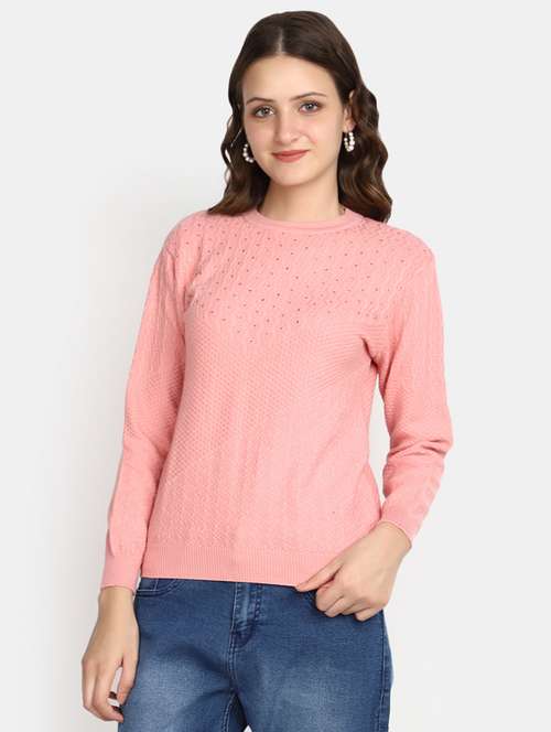pink acrylic cardigan - 20536704 - Standard Image - 0