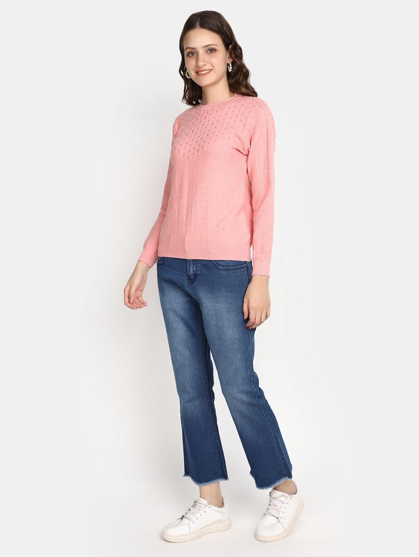 pink acrylic cardigan - 20536704 - Standard Image - 4
