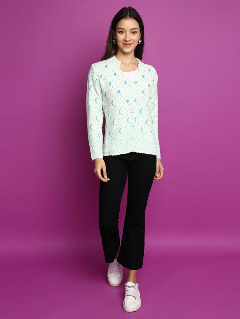 women long sleeved self design cardigan - 20536709 -  Standard Image - 4