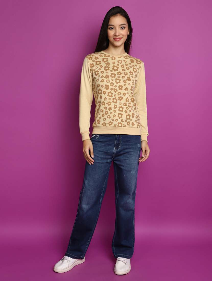women long sleeved floral pullover - 20536731 -  Standard Image - 4