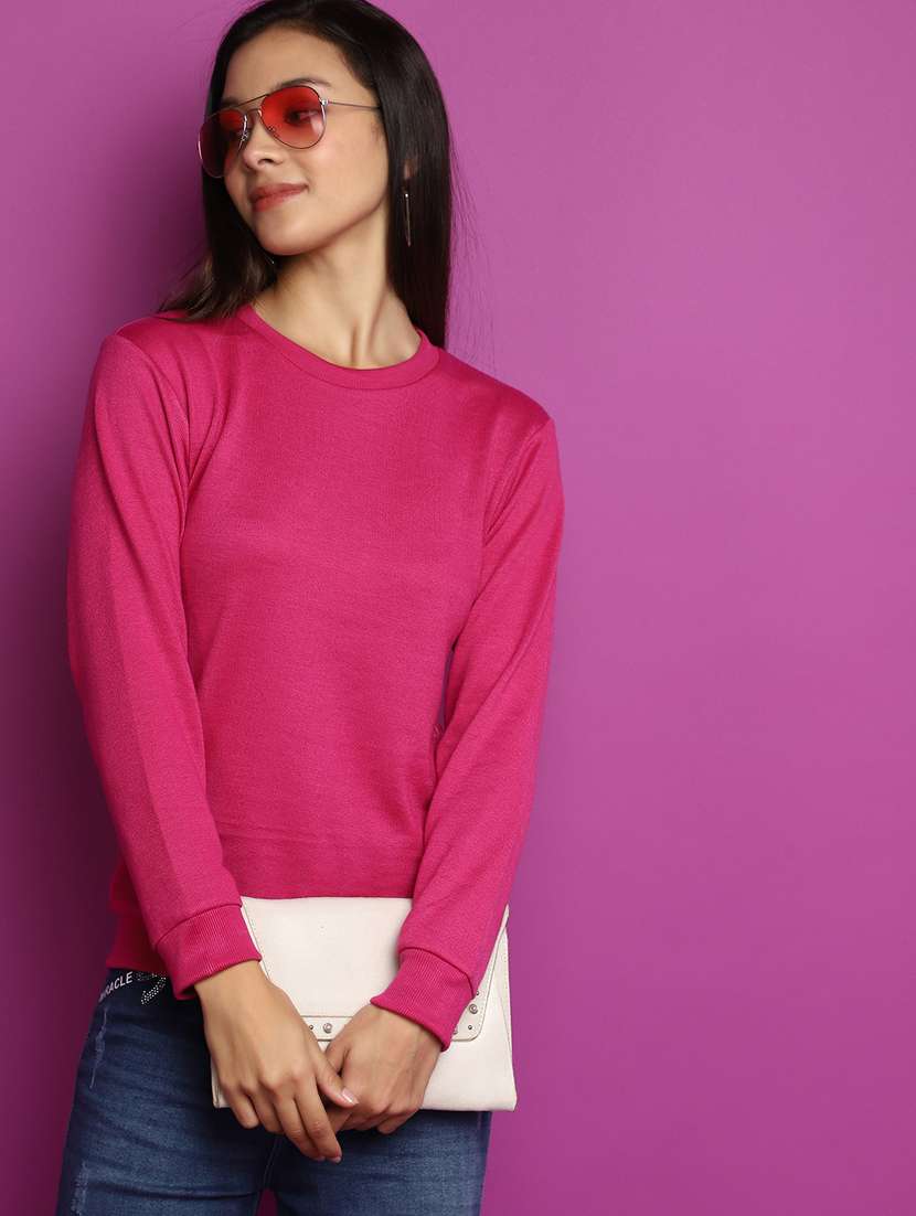 women long sleeved solid pullover - 20536735 -  Standard Image - 4