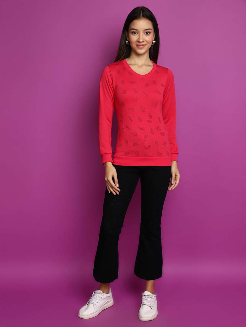 women long sleeved printed pullover - 20536738 - Standard Image - 4