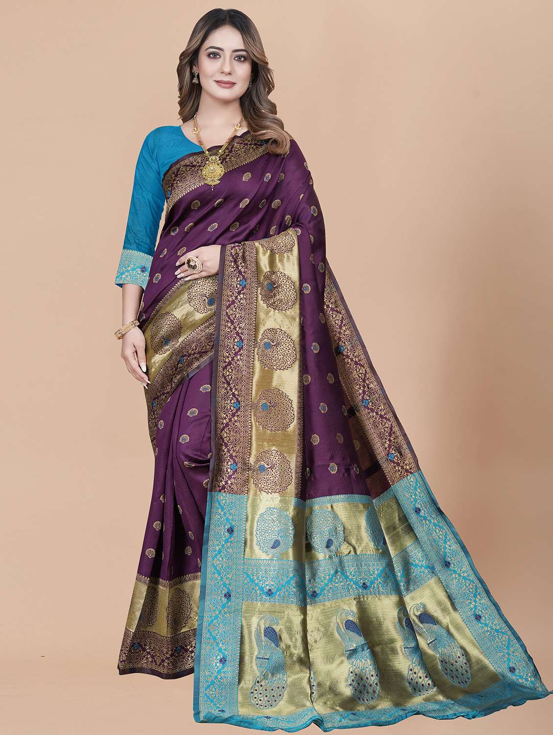 self design kanjivaram saree