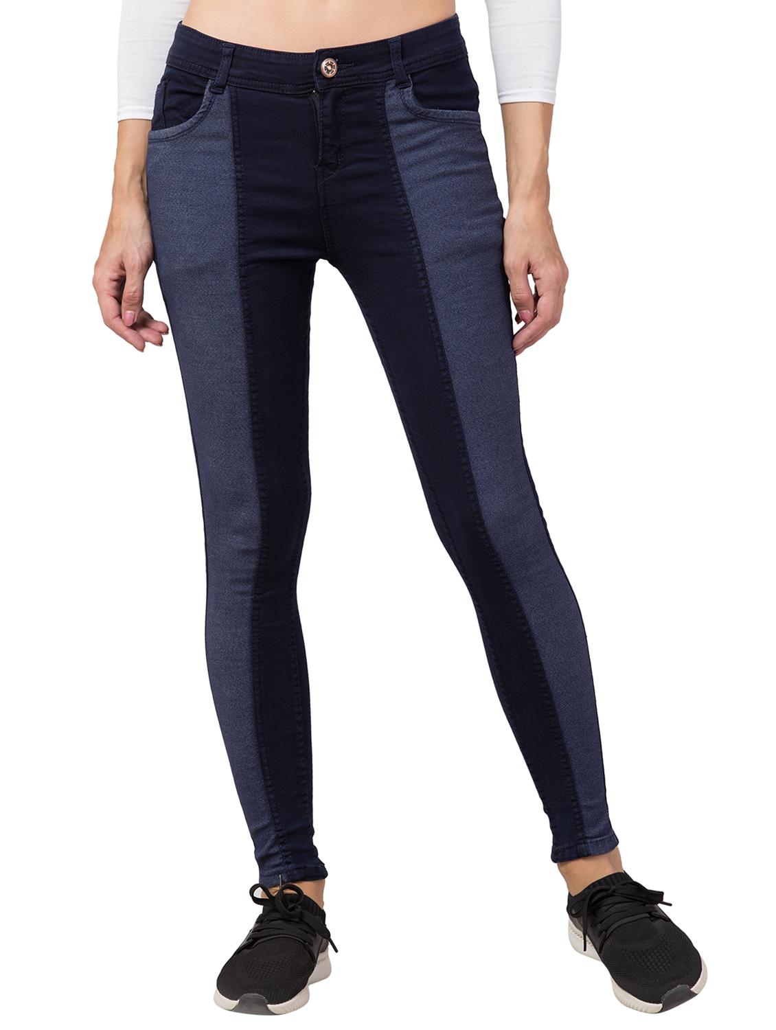 women's color block slim fit jeans - 20537530 -  Zoom Image - 0