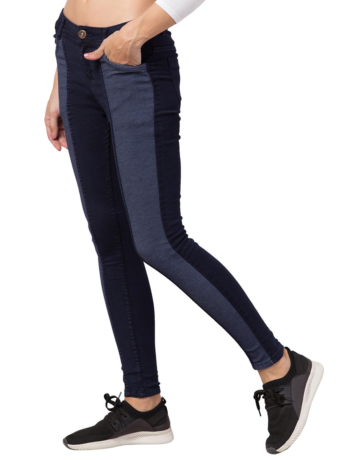 women's color block slim fit jeans - 20537530 -  Standard Image - 1