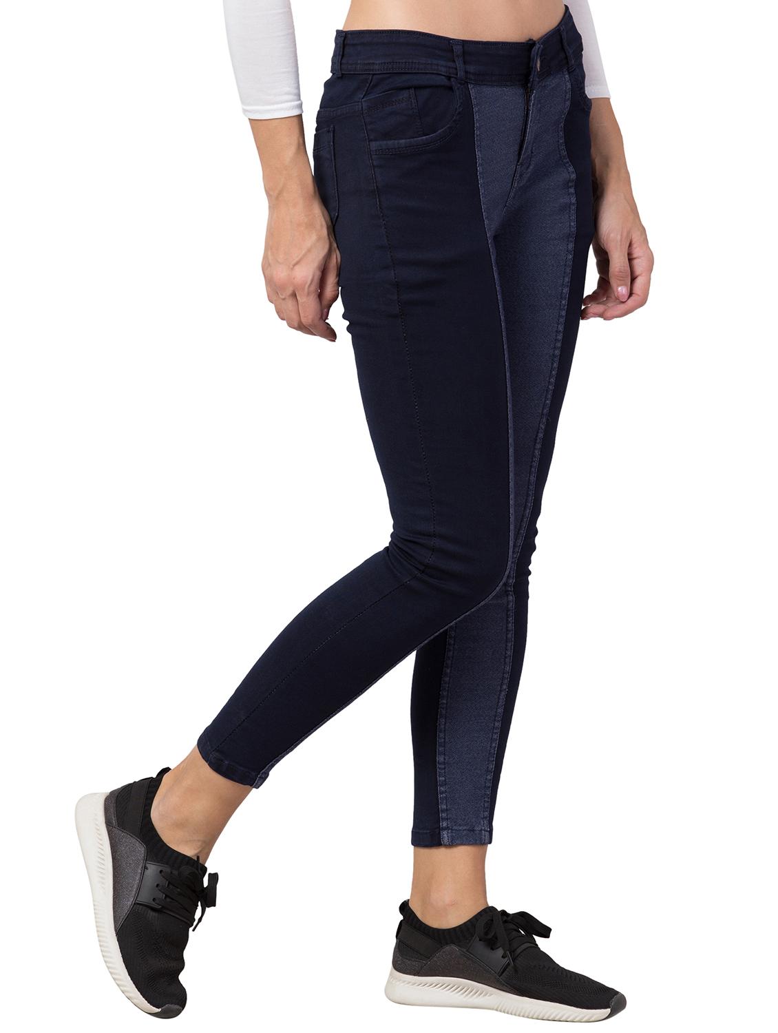 women's color block slim fit jeans - 20537532 -  Standard Image - 1