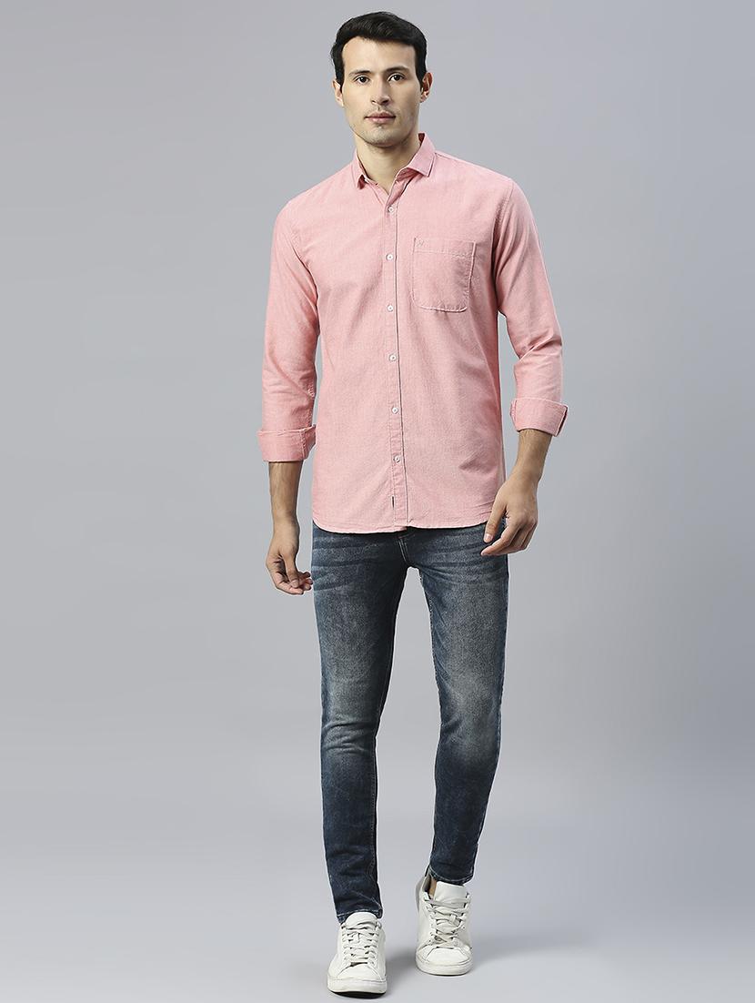 men solid collared casual shirt - 20537541 - Standard Image - 4