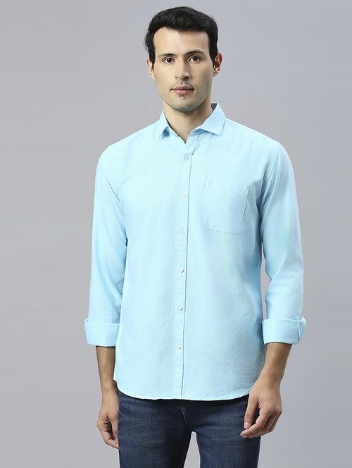 men solid collared casual shirt - 20537545 -  Standard Image - 0