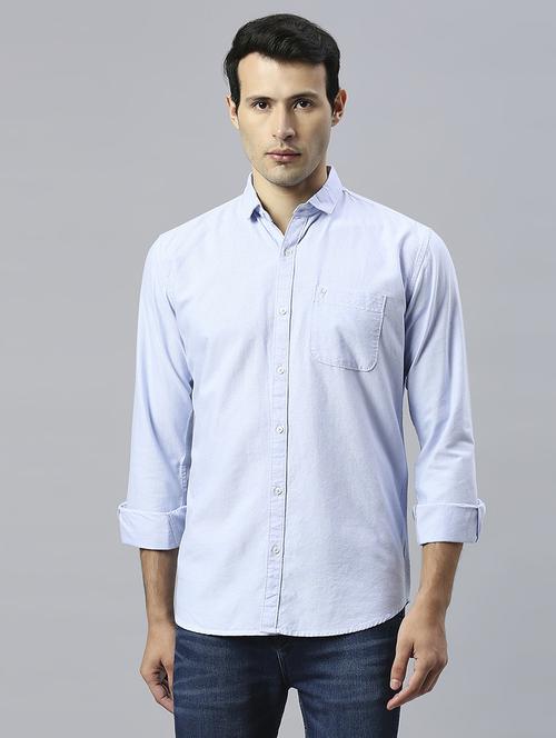 men solid collared casual shirt - 20537547 - Standard Image - 0