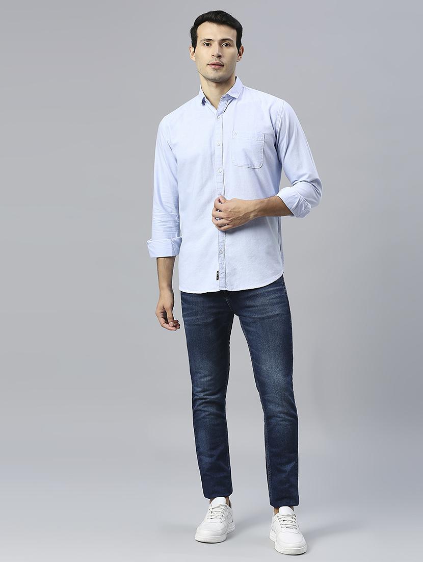 men solid collared casual shirt - 20537547 - Standard Image - 4