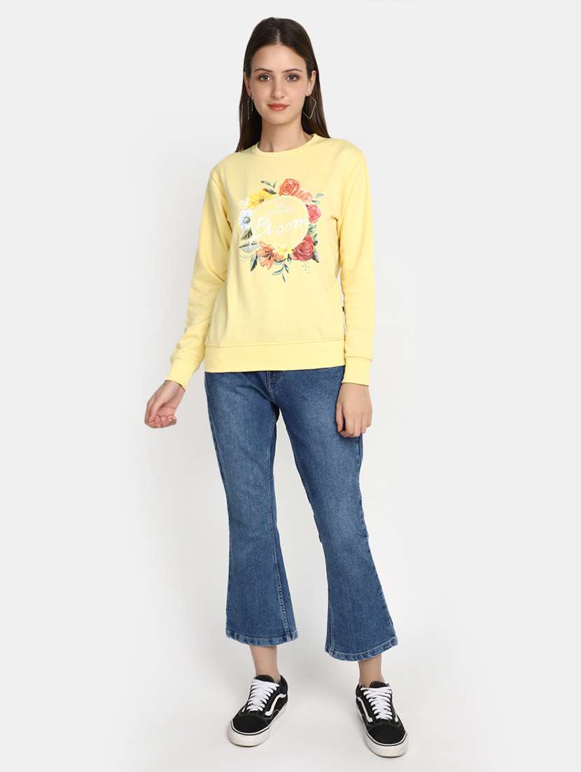 women long sleeved front printed sweatshirt - 20537556 -  Standard Image - 4