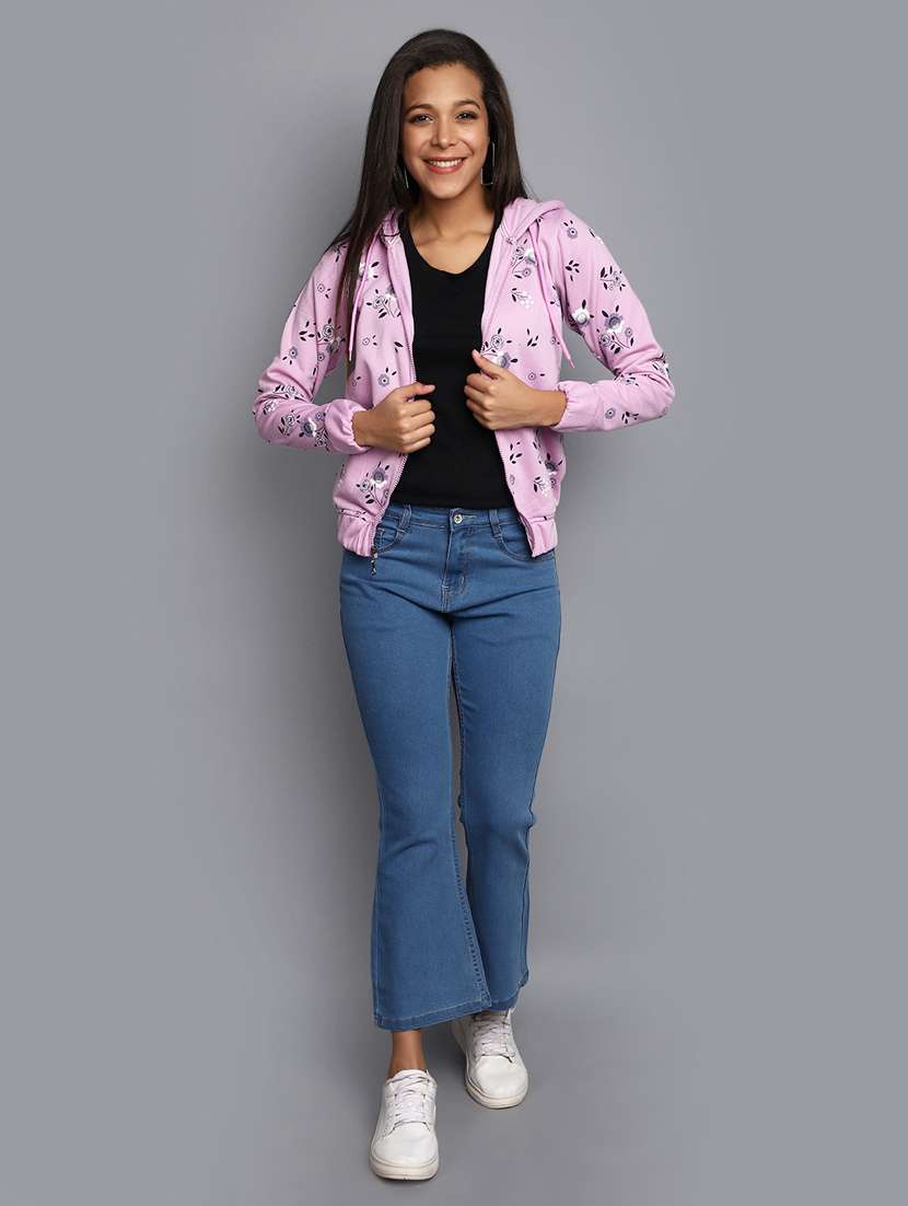 women long sleeved floral printed sweatshirt - 20537557 -  Standard Image - 4