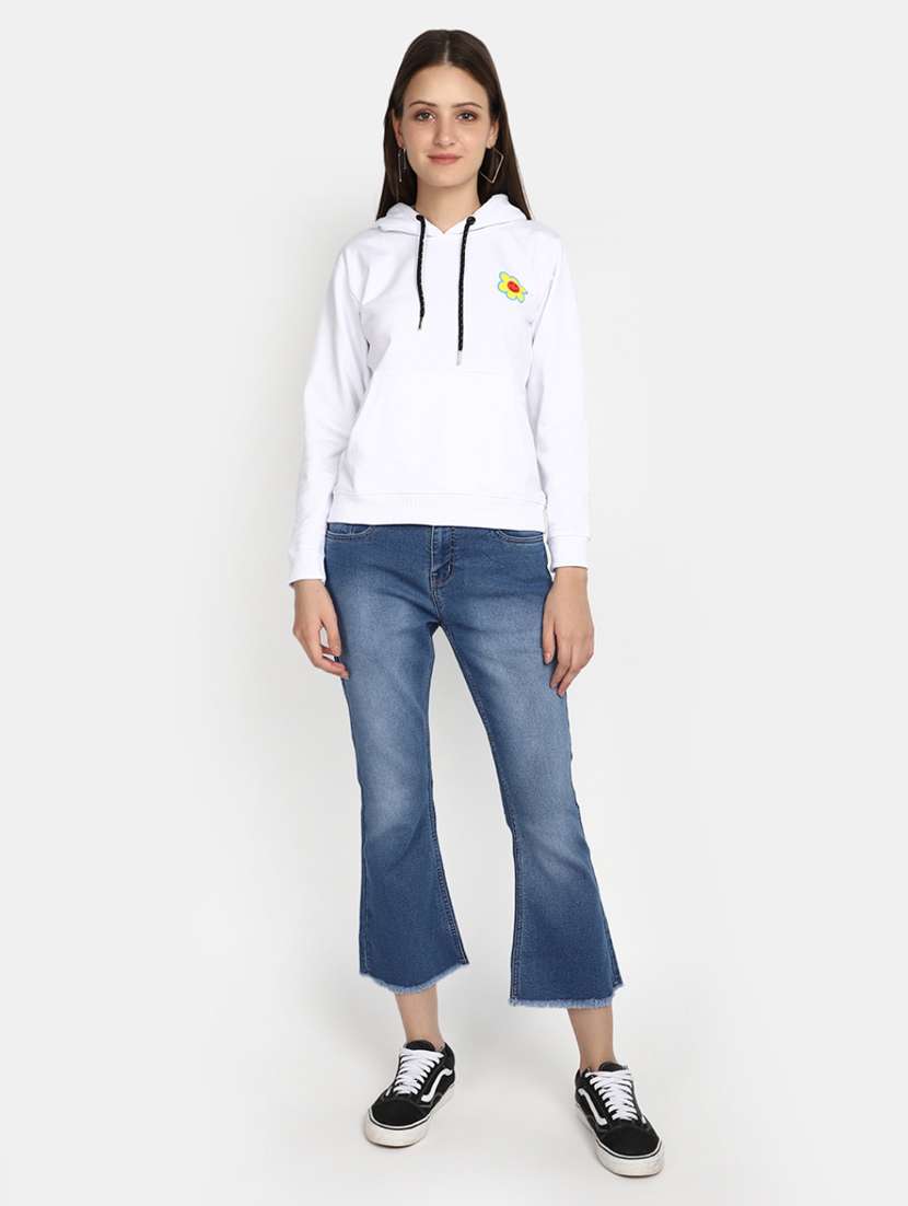 women front & back print long sleeve sweatshirt - 20537567 -  Standard Image - 4