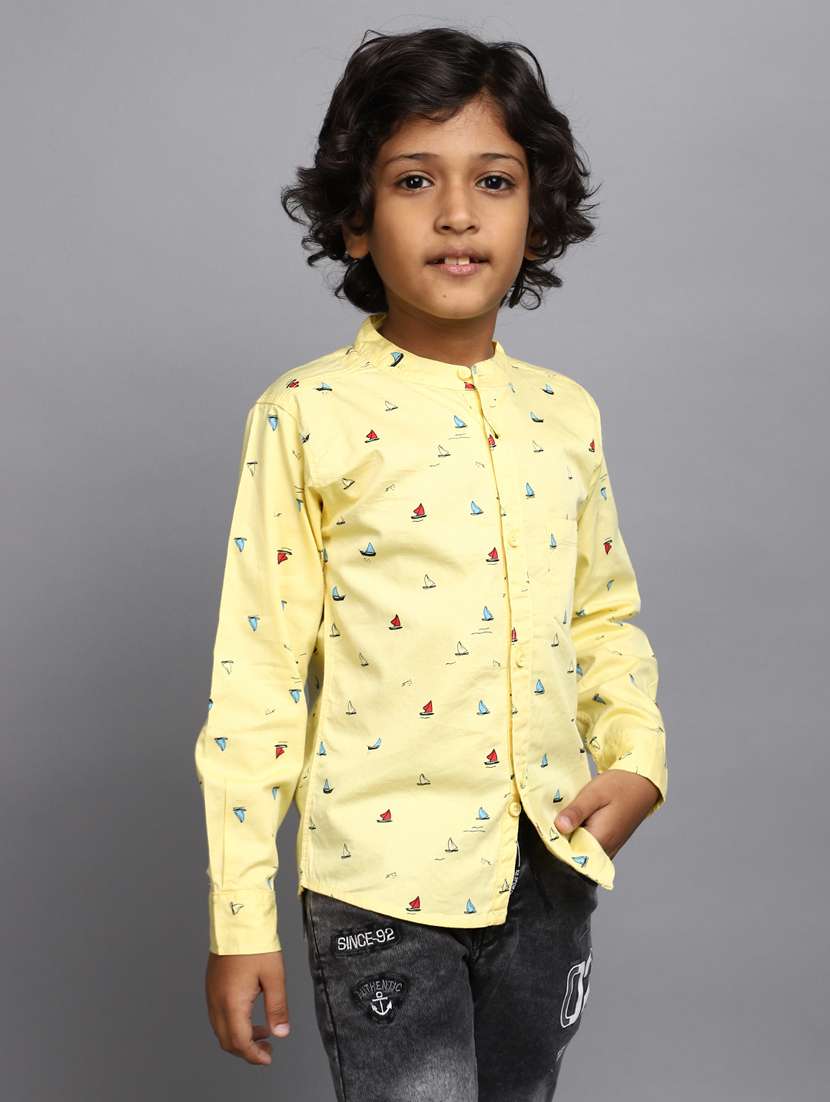 boys cotton long sleeve shirt