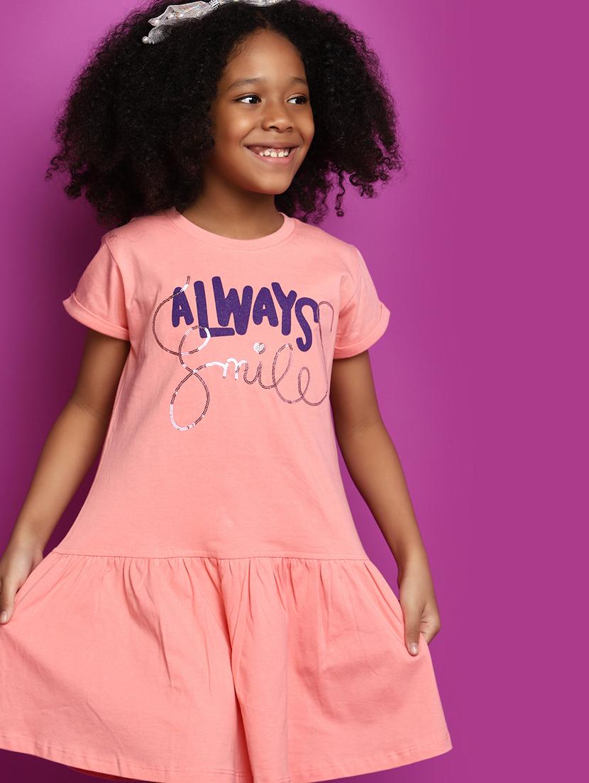 girls printed round neck frock - 20537732 - Standard Image - 4