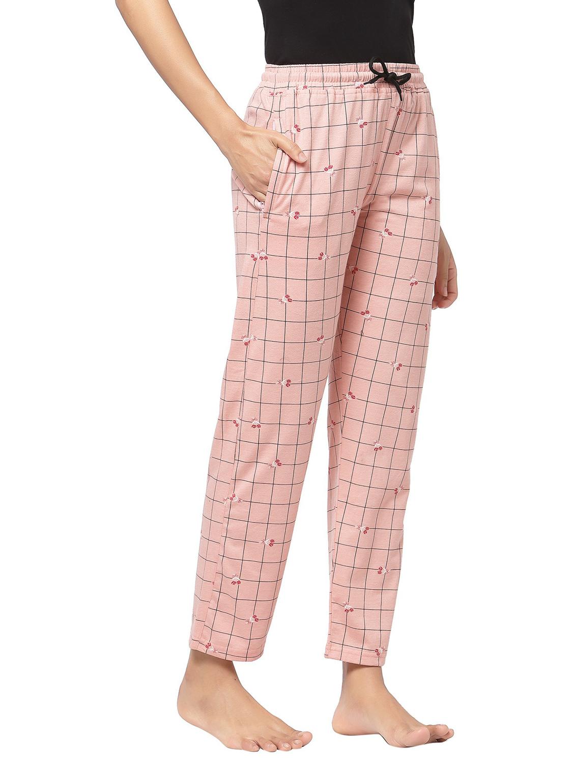 women mid rise checkered pajama - 20538077 - Standard Image - 1