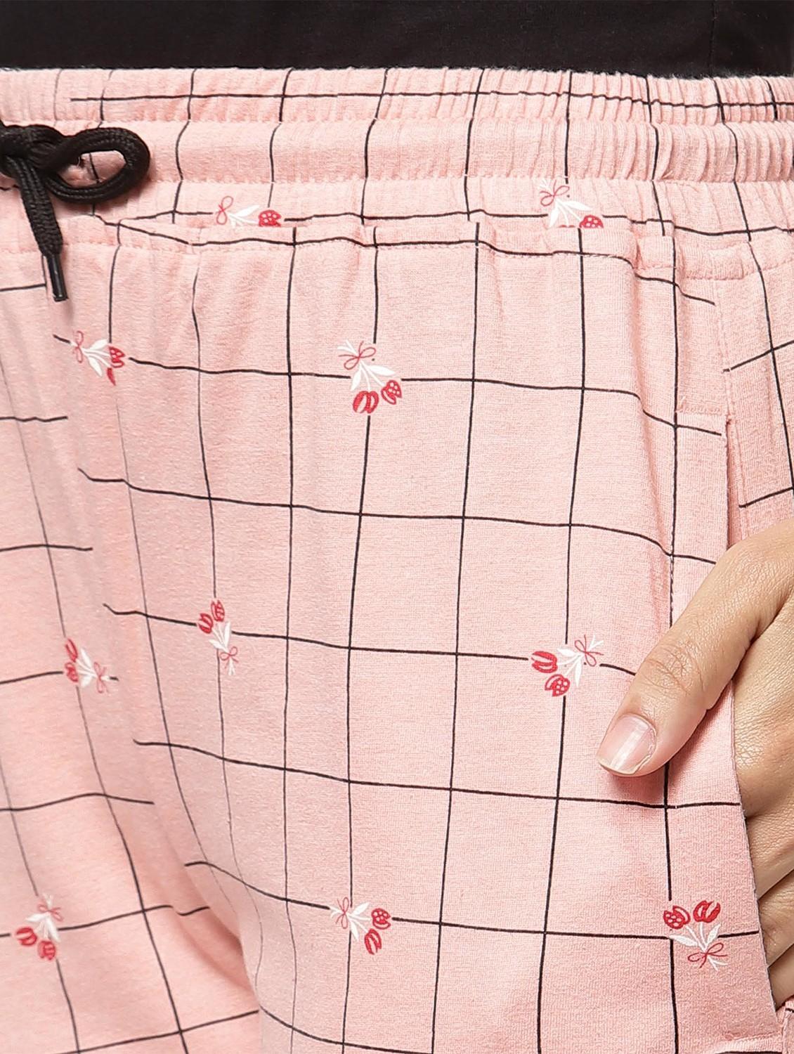 women mid rise checkered pajama - 20538077 - Standard Image - 4