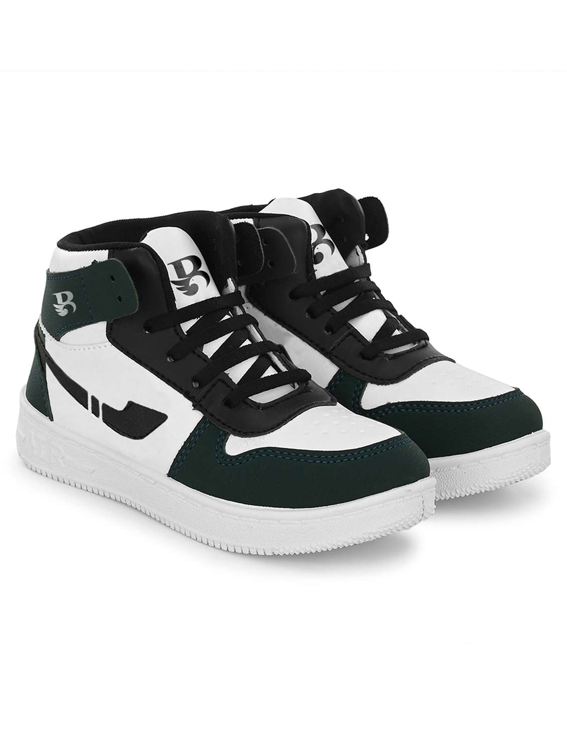 boys black & white lace-up sneaker - 20538593 -  Standard Image - 1